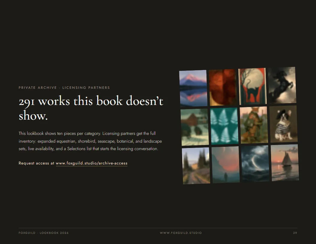 Lookbook page: the private archive